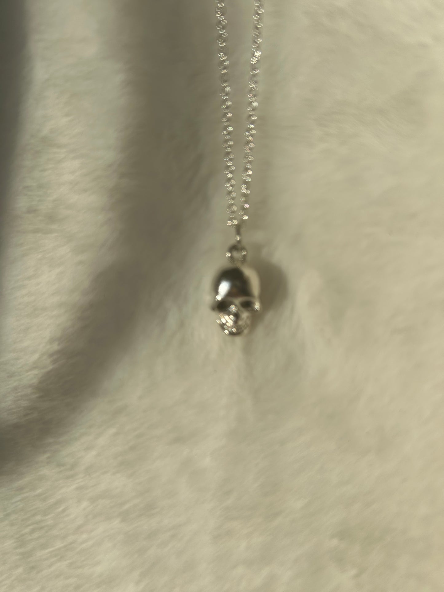 Silver skull necklace