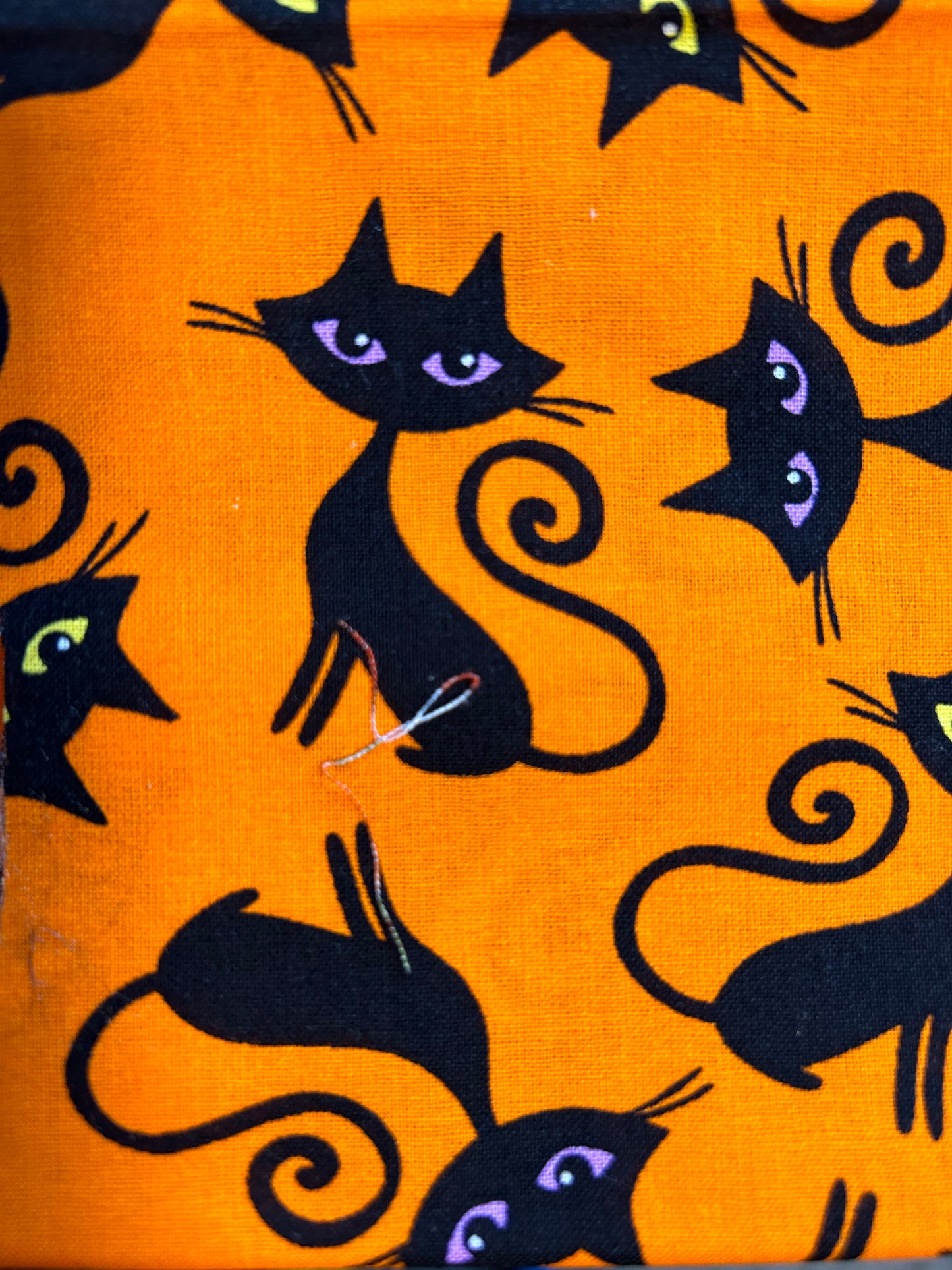 Orange black cat scrunchie