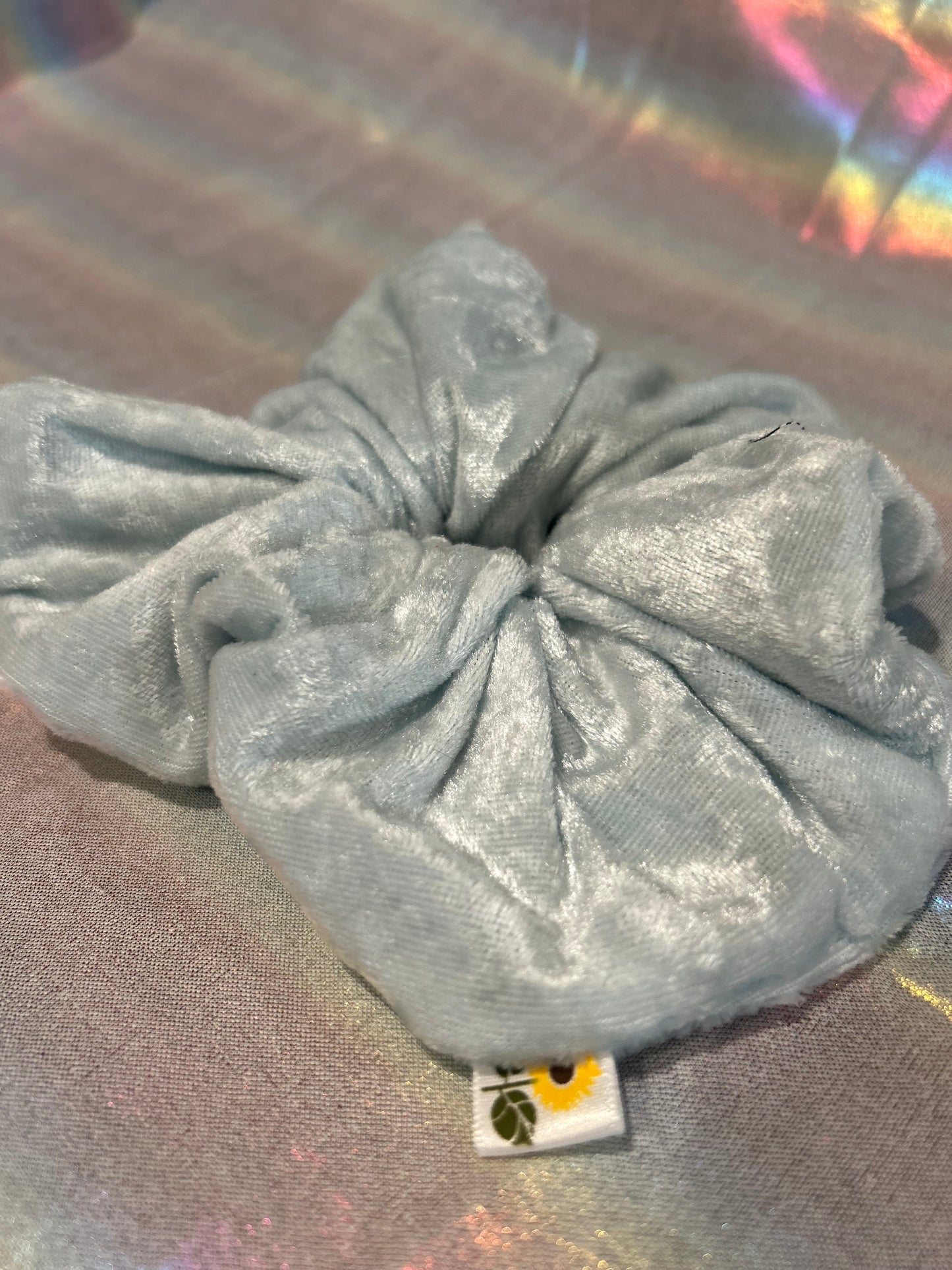 Powder blue scrunchie