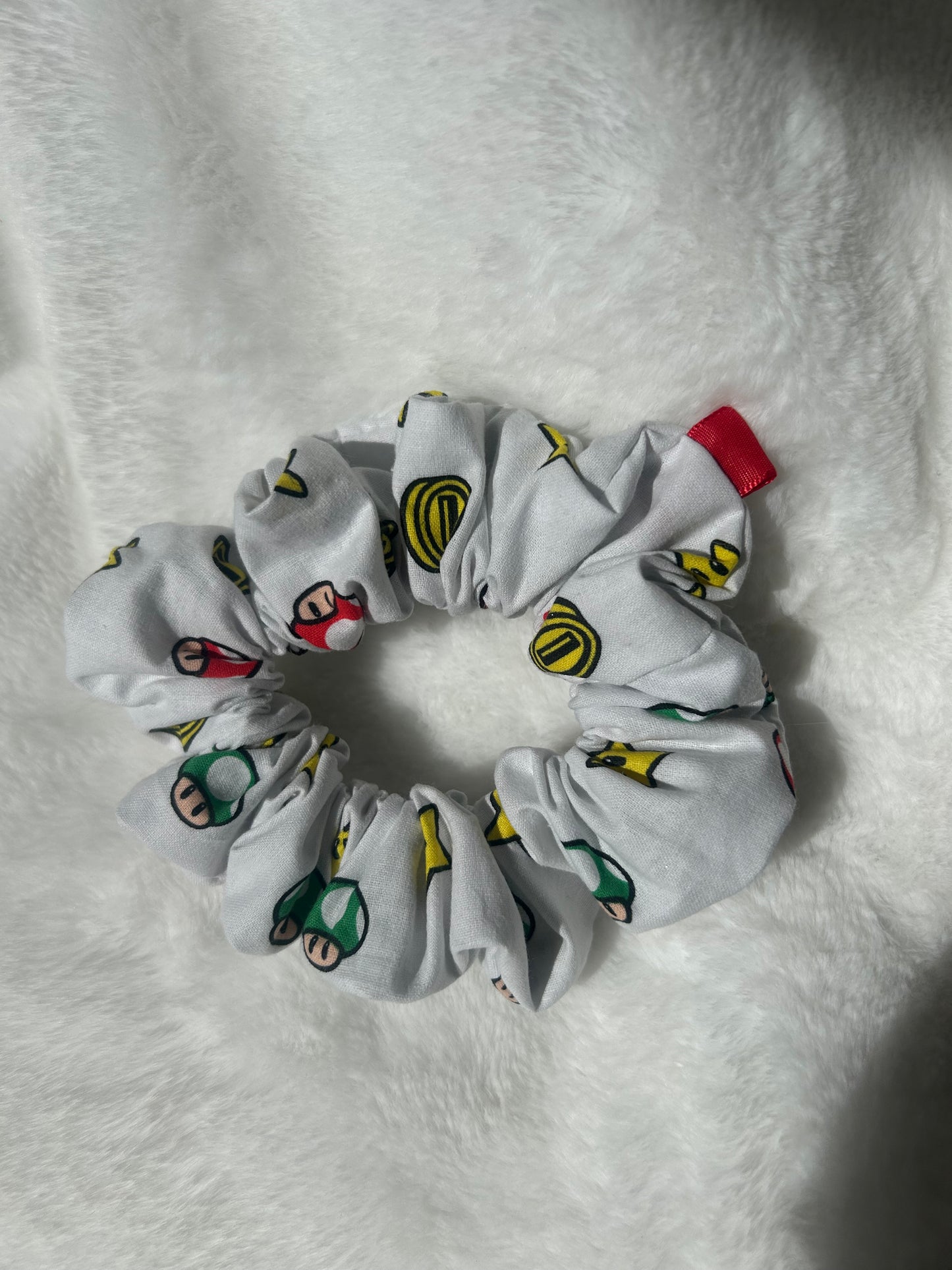 Stars! Mushrooms! Coins! Scrunchie