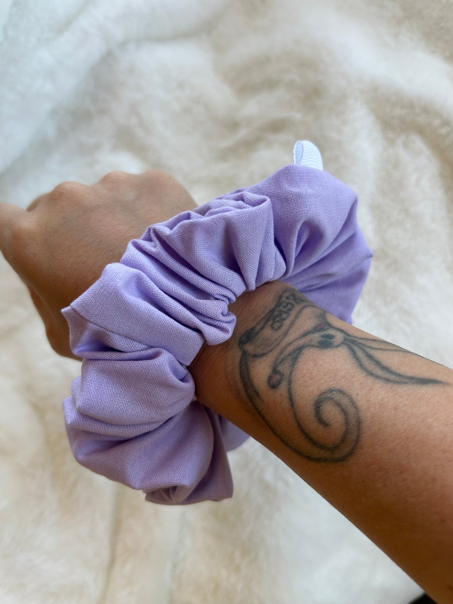 Light purple scrunchie