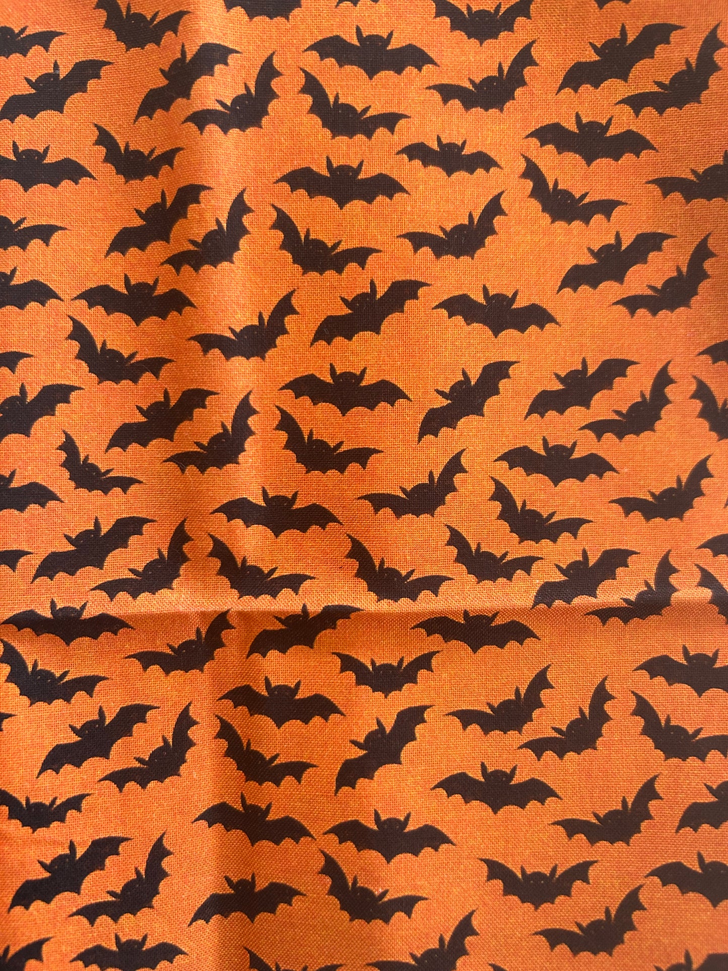 Orange and black bat scrunchie