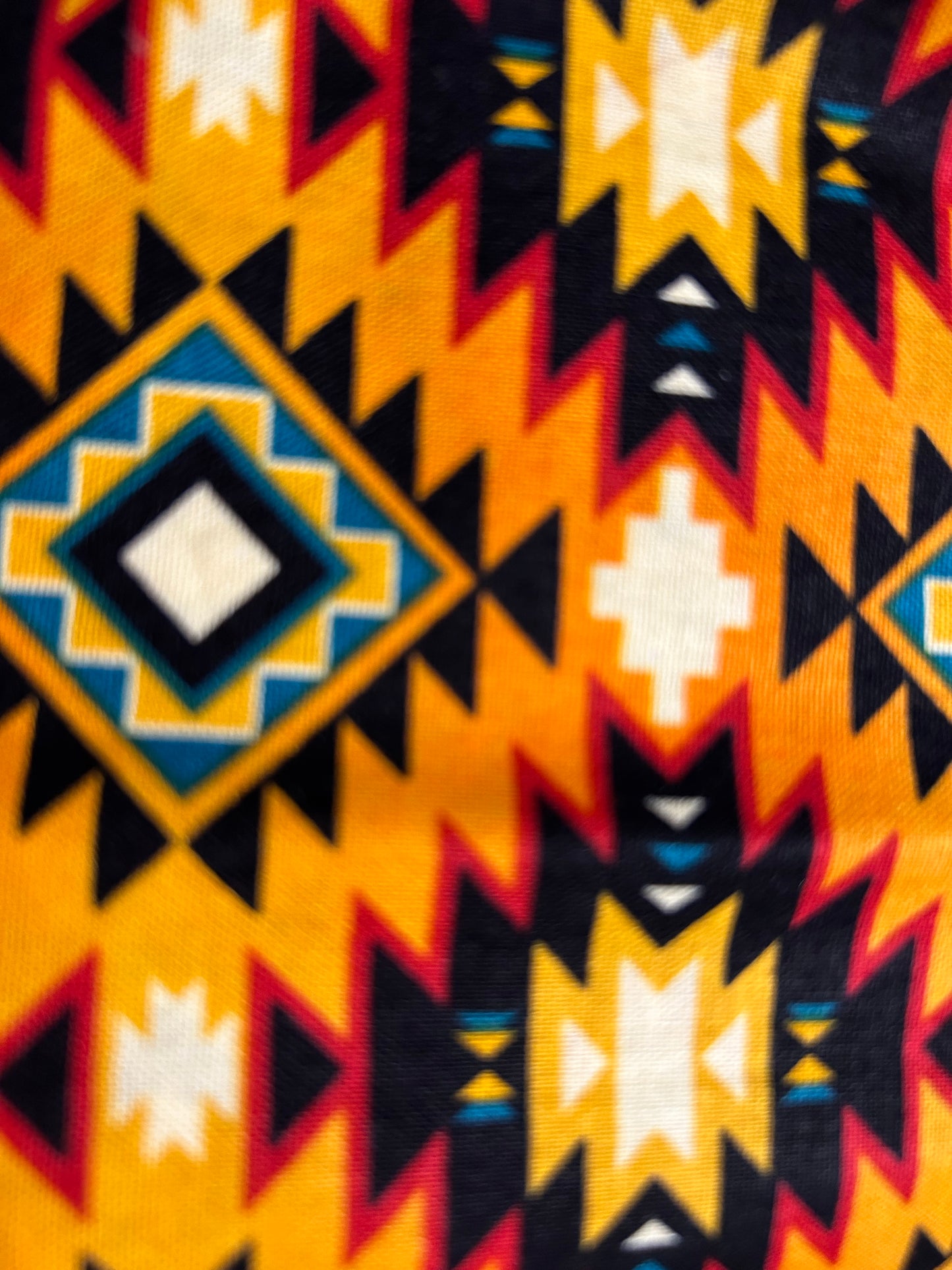 Orange geometrical scrunchie