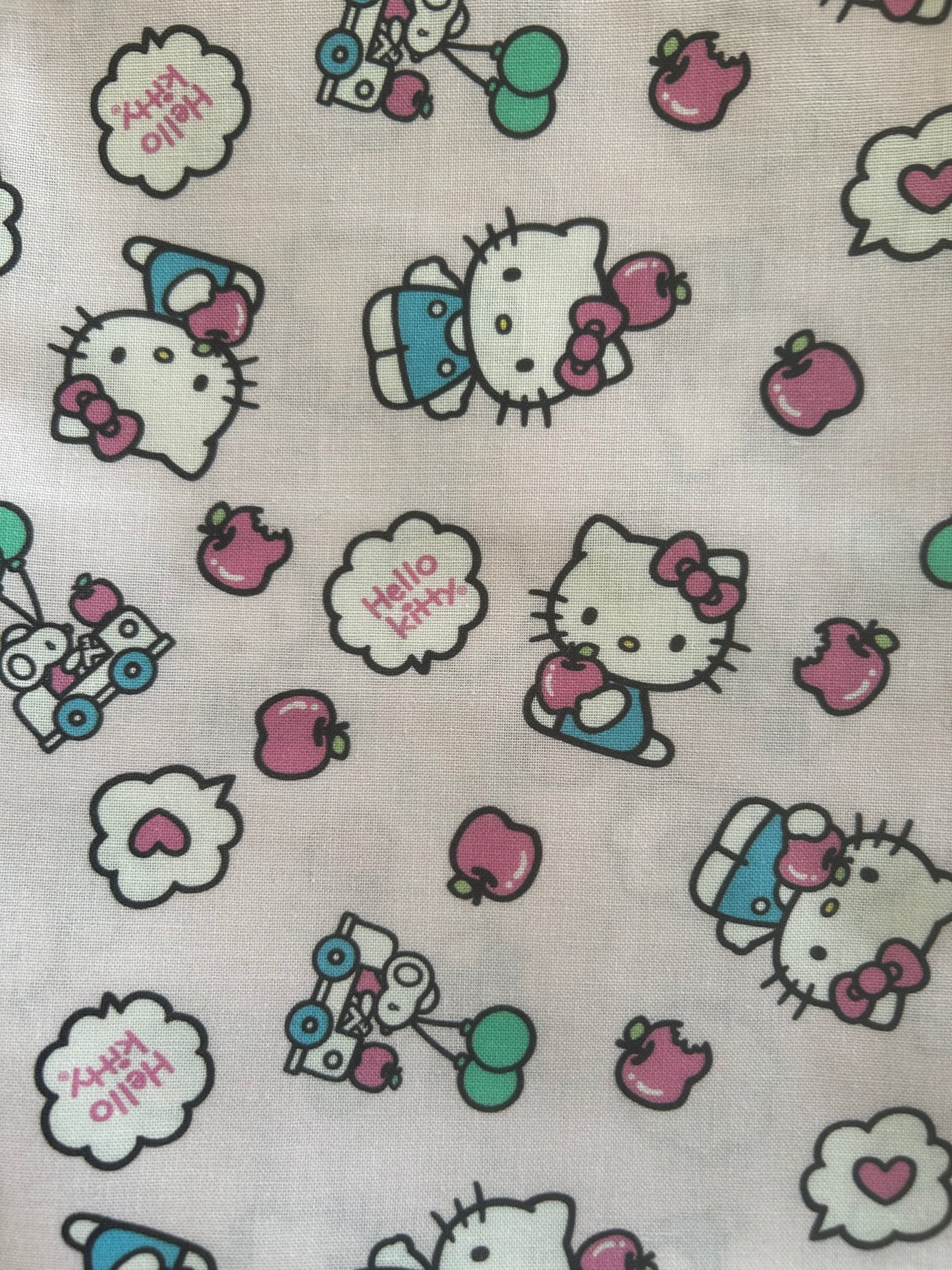 Pink apple hello kitty scrunchie