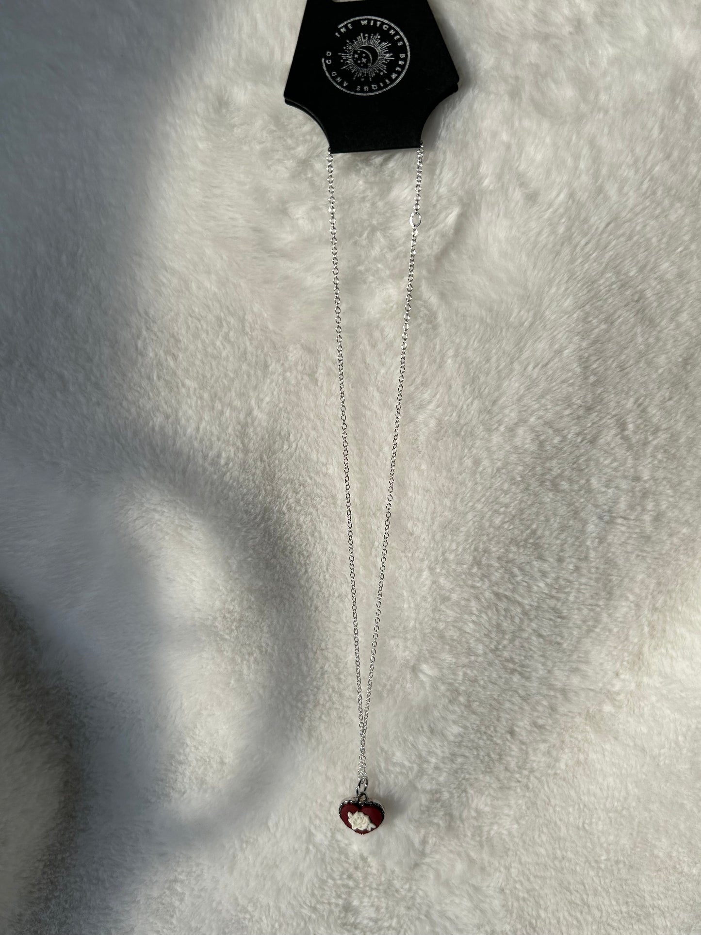 Rose and heart necklace