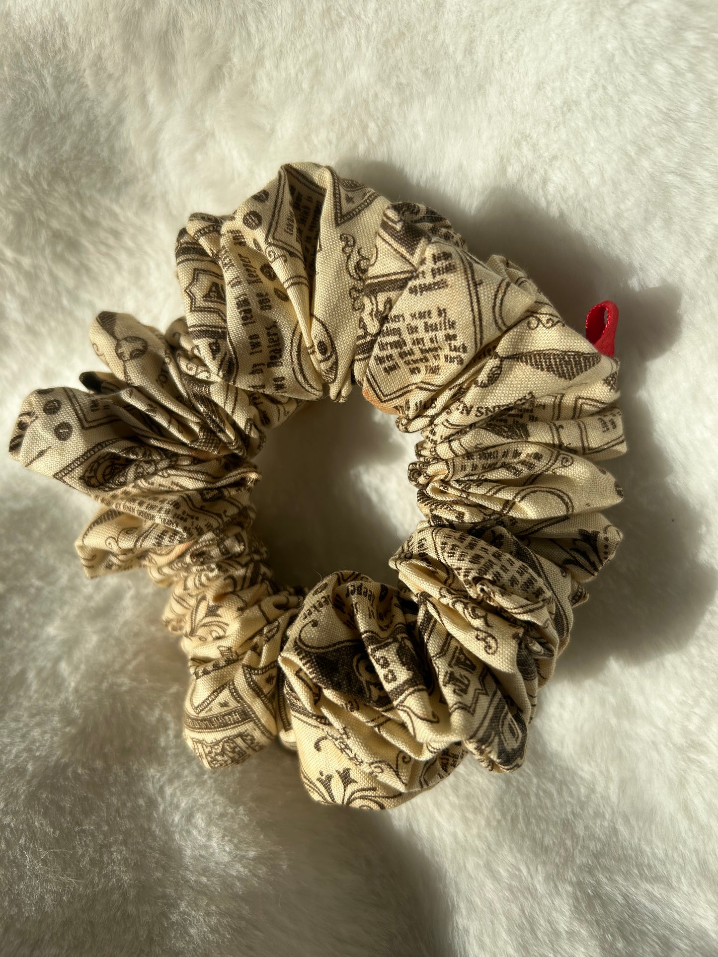 Hogwarts newspaper scrunchie