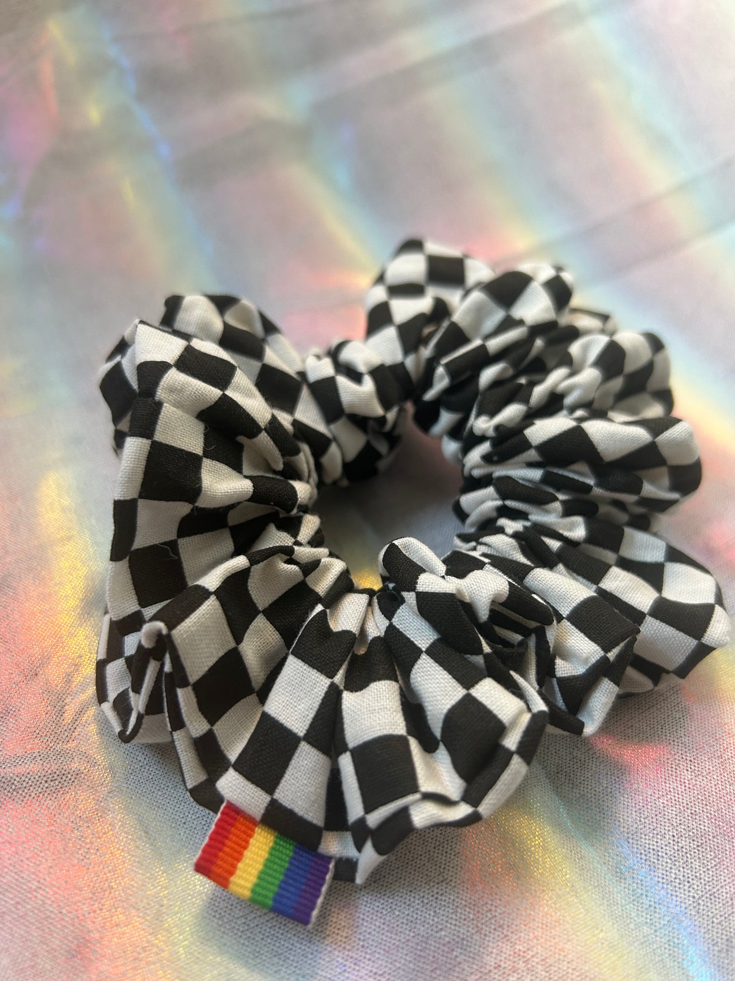 Checker scrunchie
