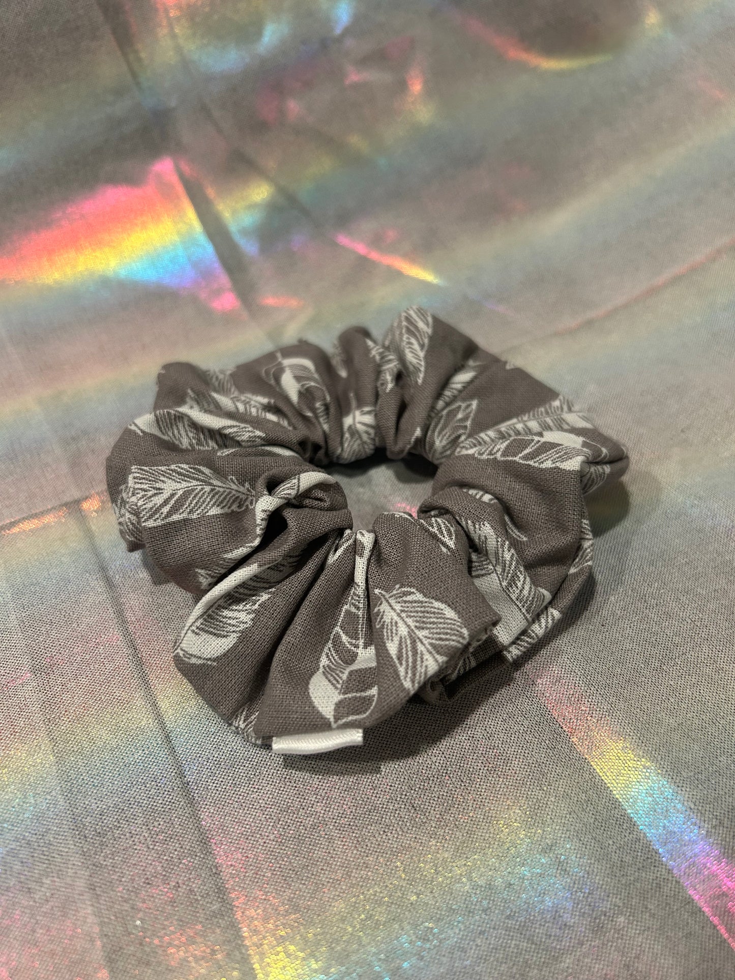 Feather scrunchie