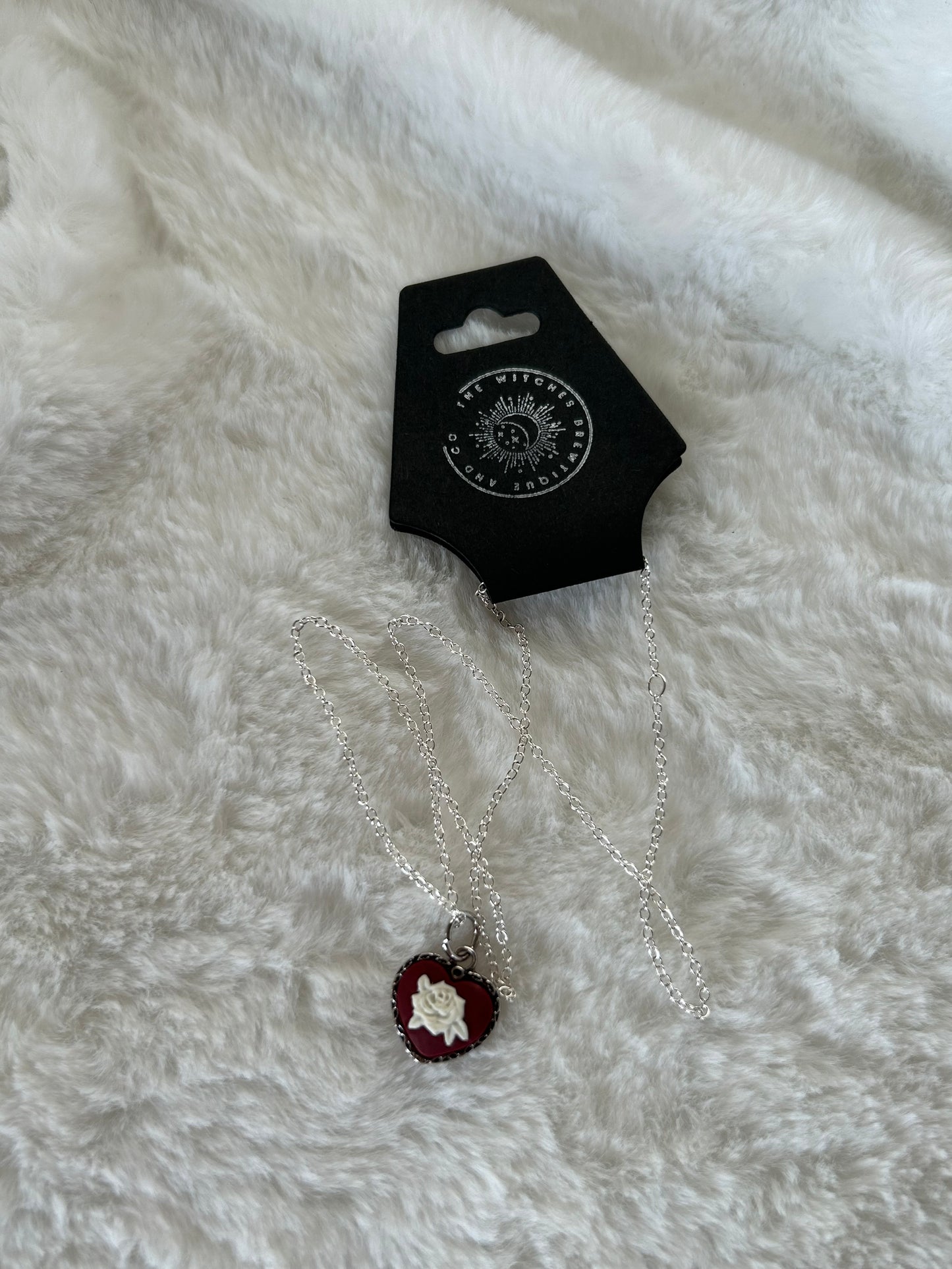 Rose and heart necklace