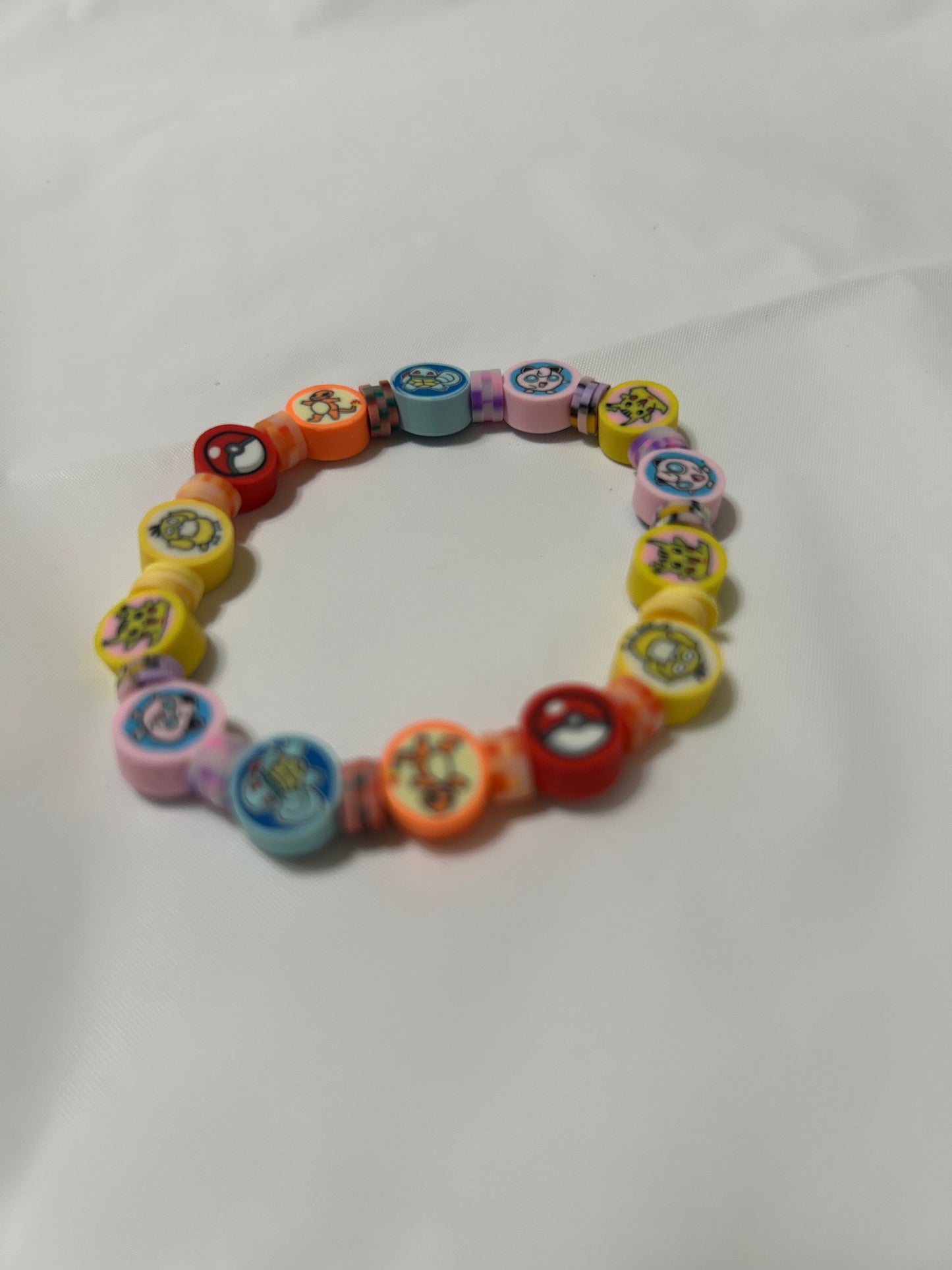 Pokemon character clay beaded bracelet