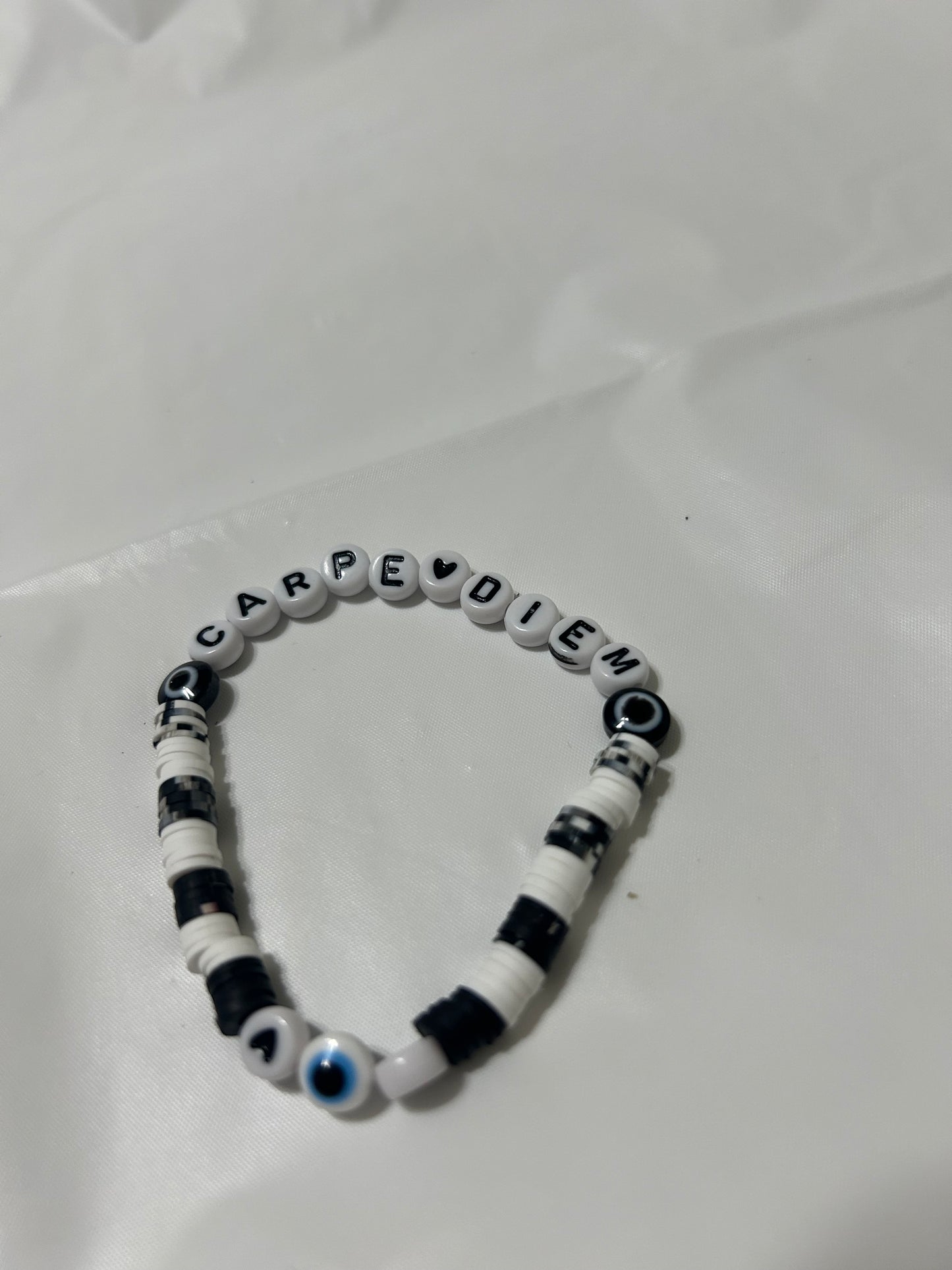 Carpe diem letter beaded bracelet