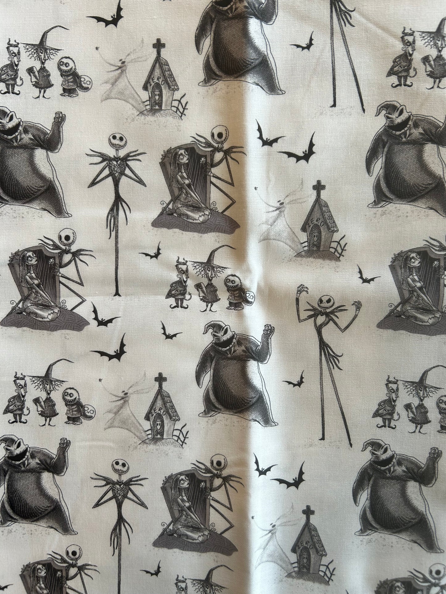 Black and white Nightmare scrunchie