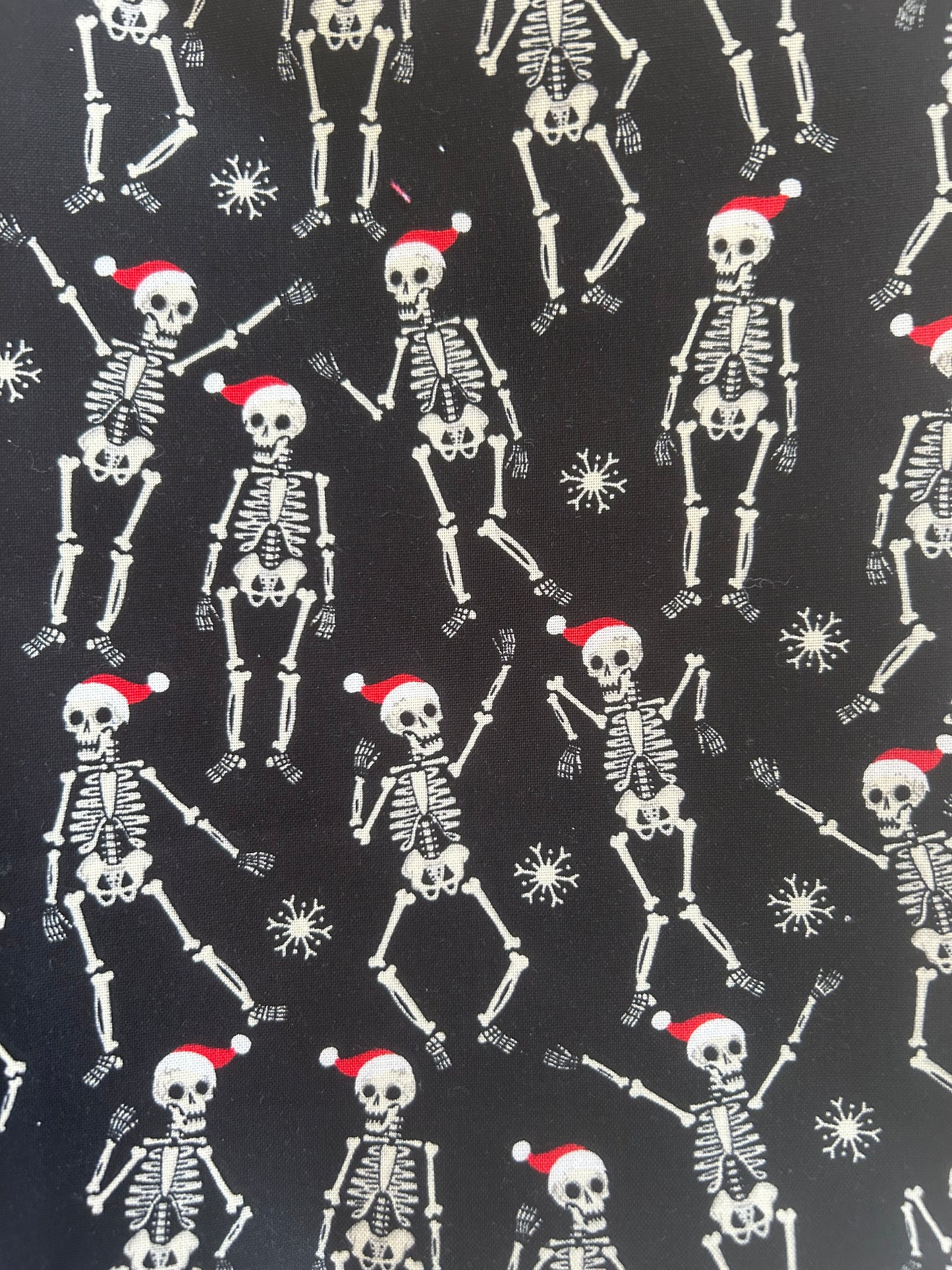 Skeleton Christmas hat scrunchie