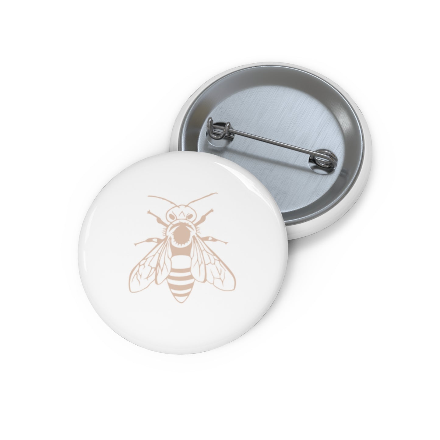 Bee Print Pin Buttons