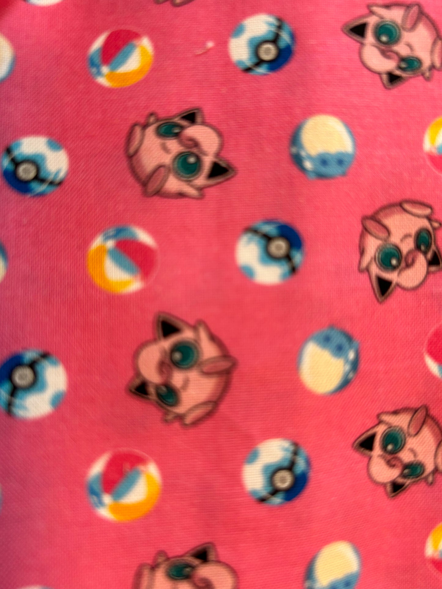 Pink jigglypuff and spheal scrunchie