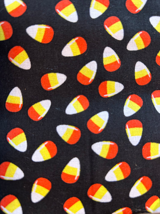 Black candy corn scrunchie