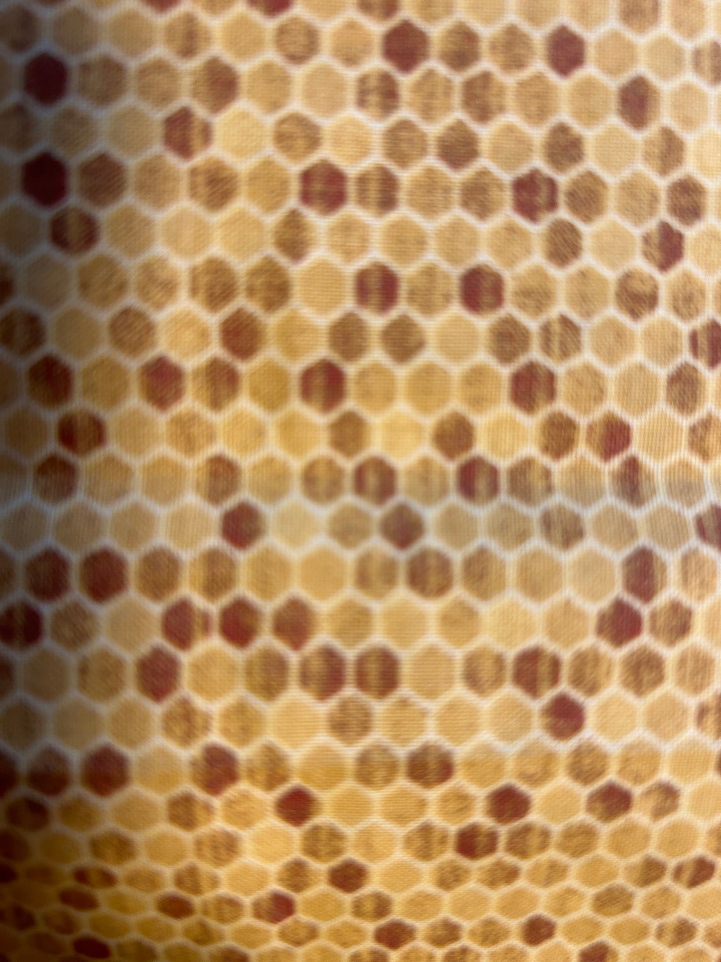 Yellow honeycomb scrunchie
