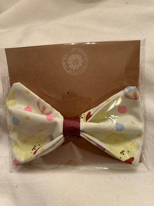Yellow pompompurin hair bow