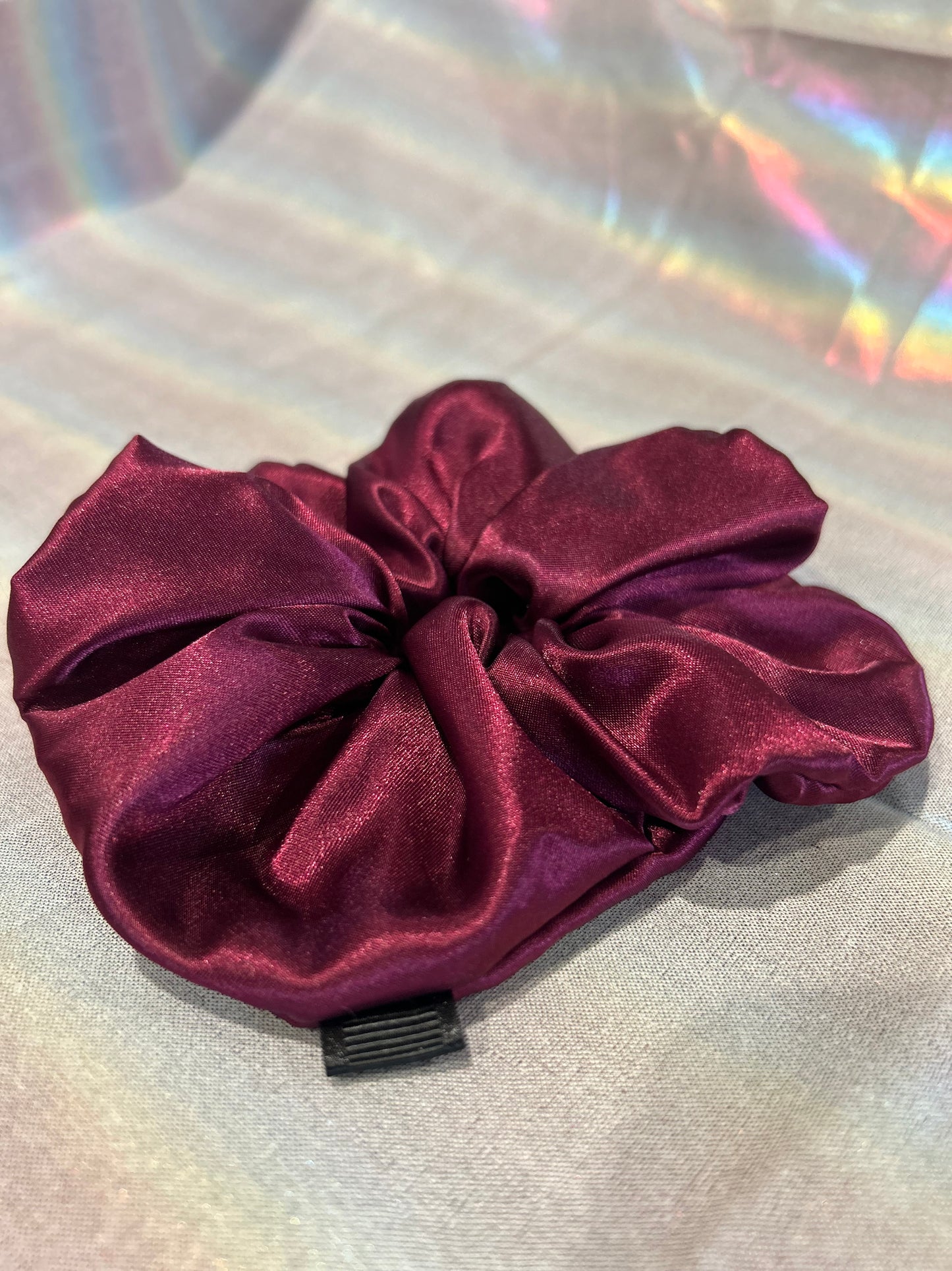 Burgundy scrunchie