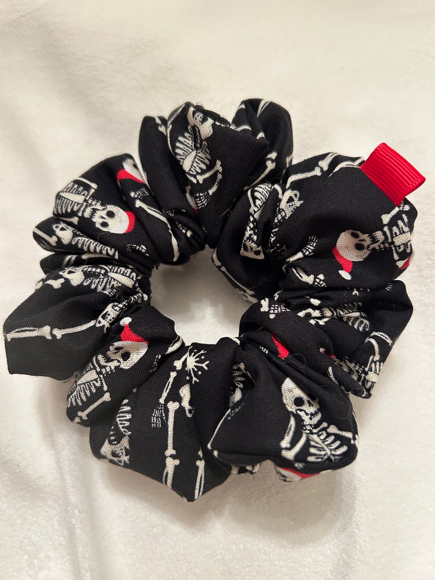Skeleton Christmas hat scrunchie