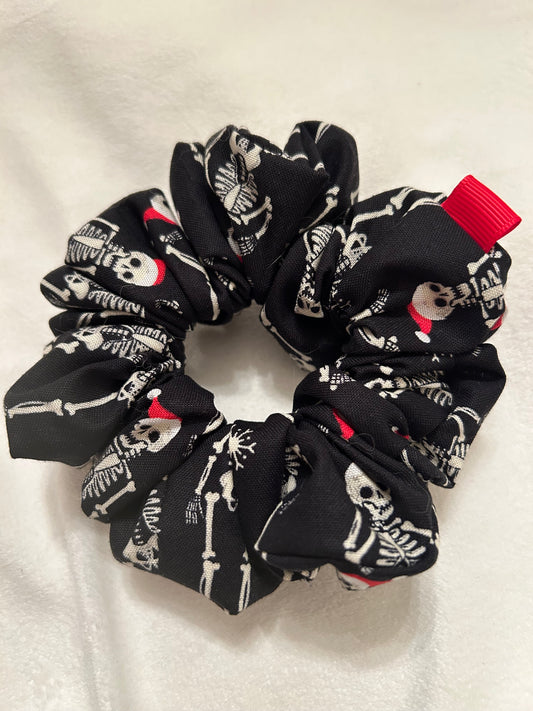 Skeleton Christmas hat scrunchie