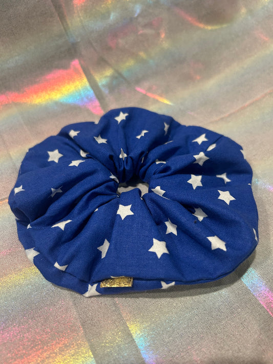 Blue star scrunchie