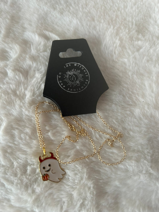 Devil ghost necklace