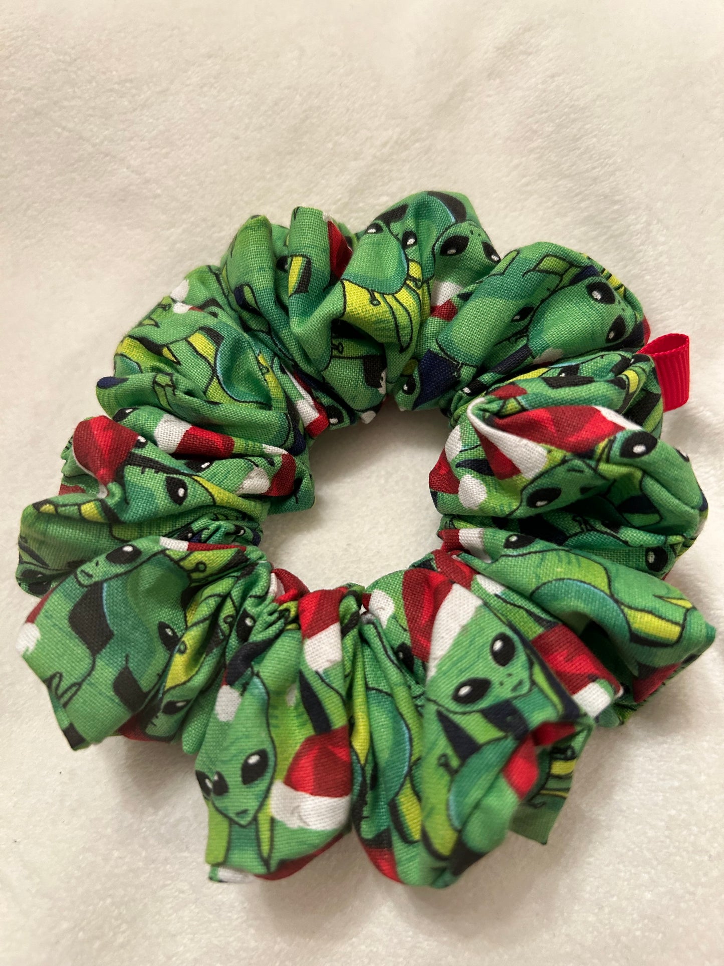 Alien Christmas scrunchie