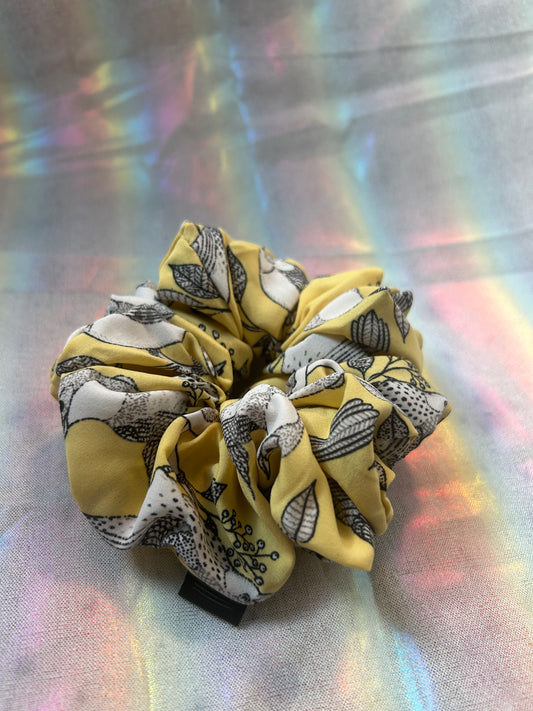 Yellow bird scrunchie