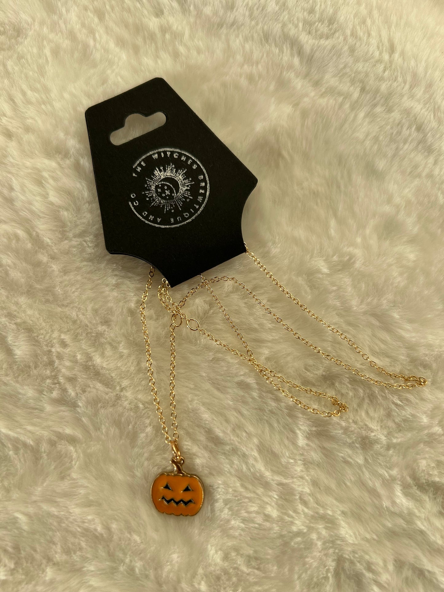Jack-o-lantern necklace