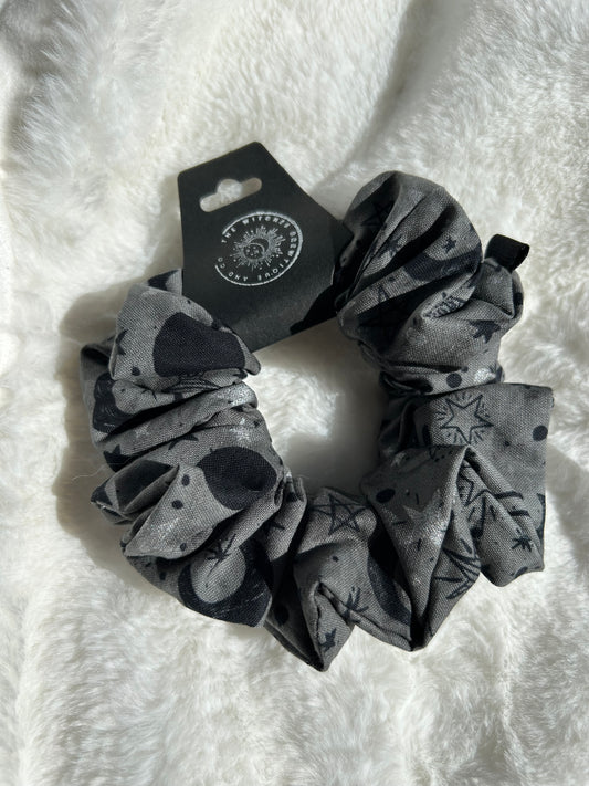Black and grey moons and stars