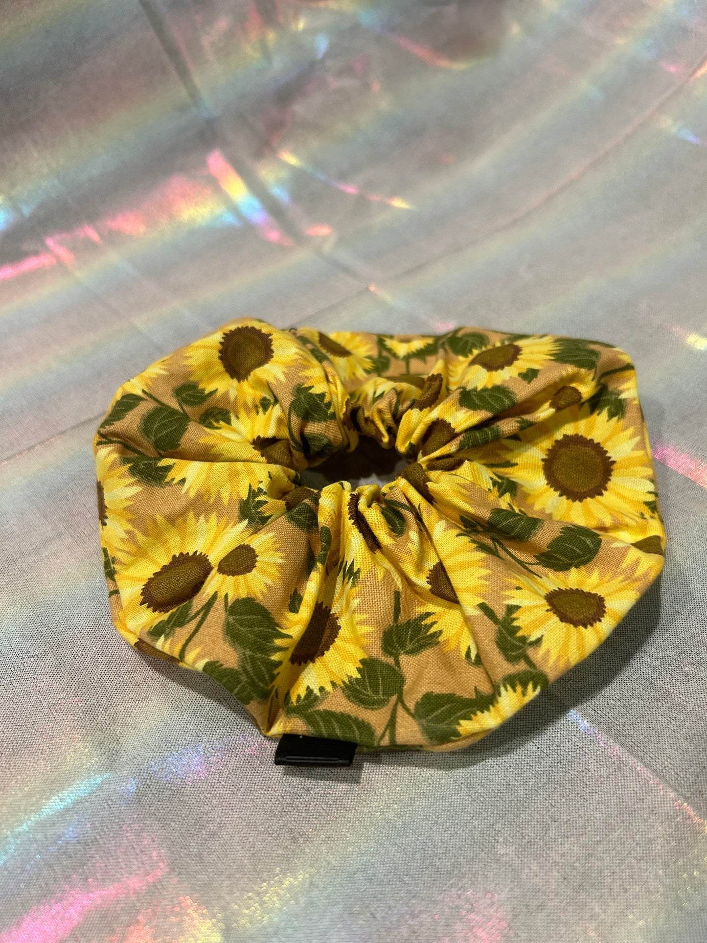 Large sunflower scrunchie