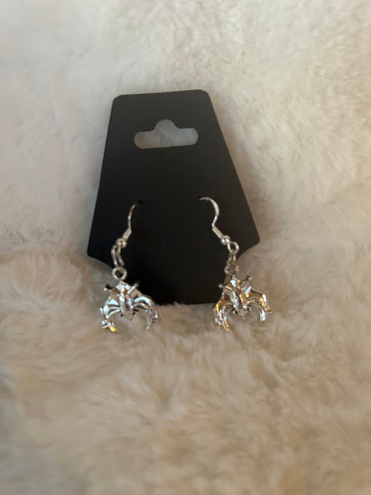 Upside down bat earrings