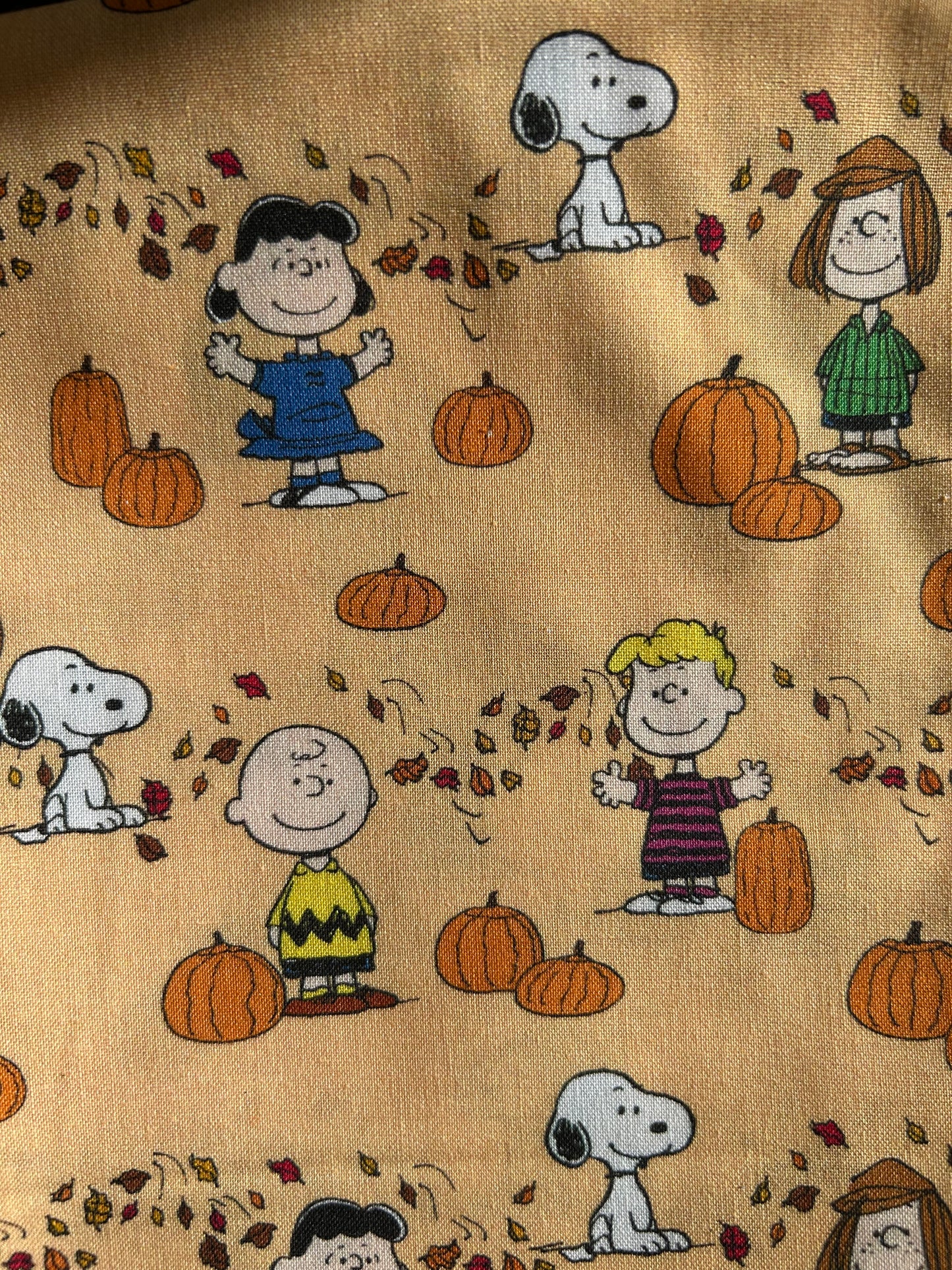 Fall Charlie Brown print scrunchie