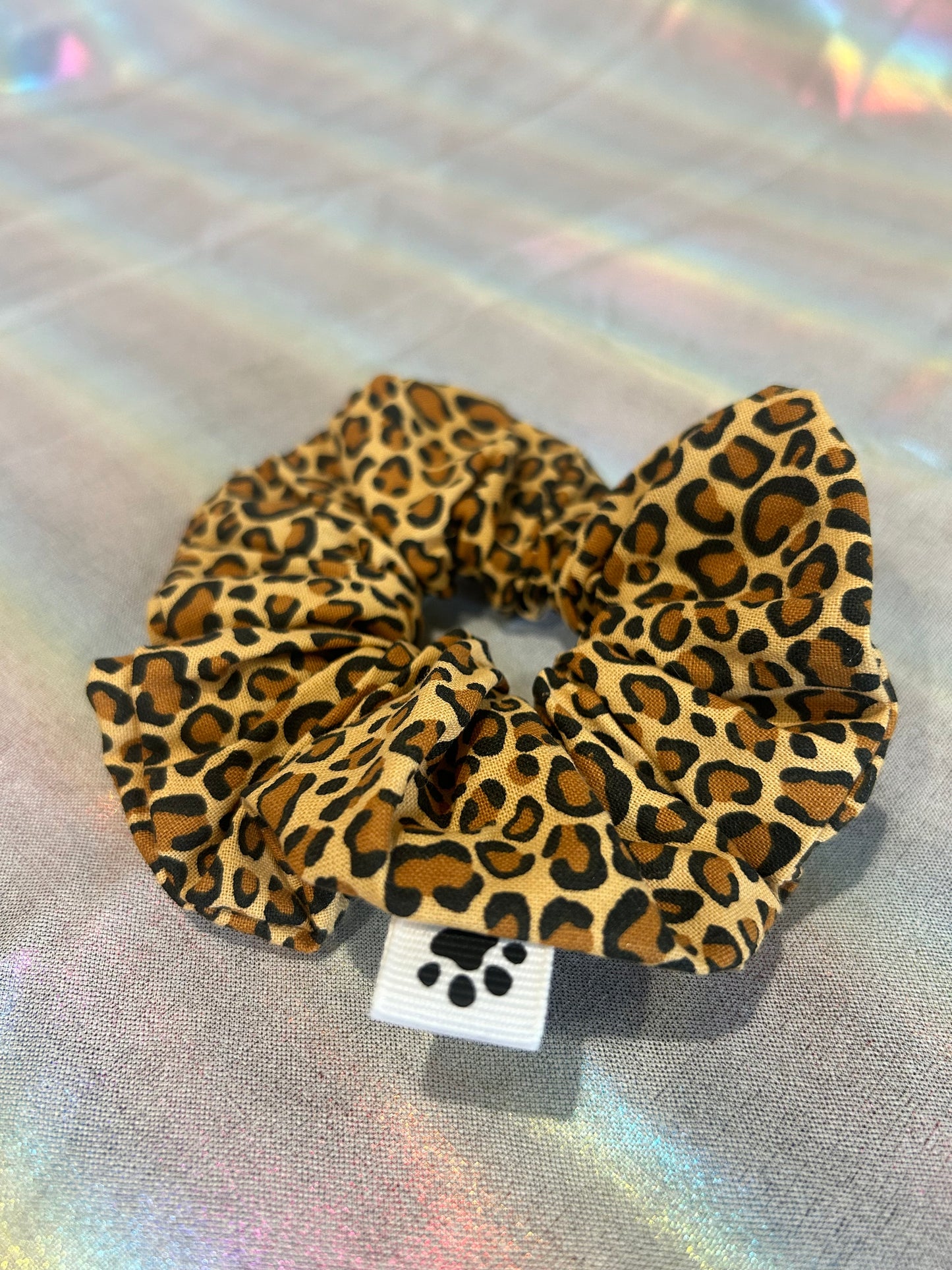 Cheetah print scrunchie