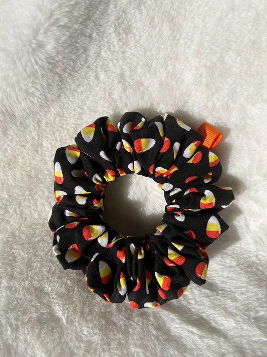 Black candy corn scrunchie