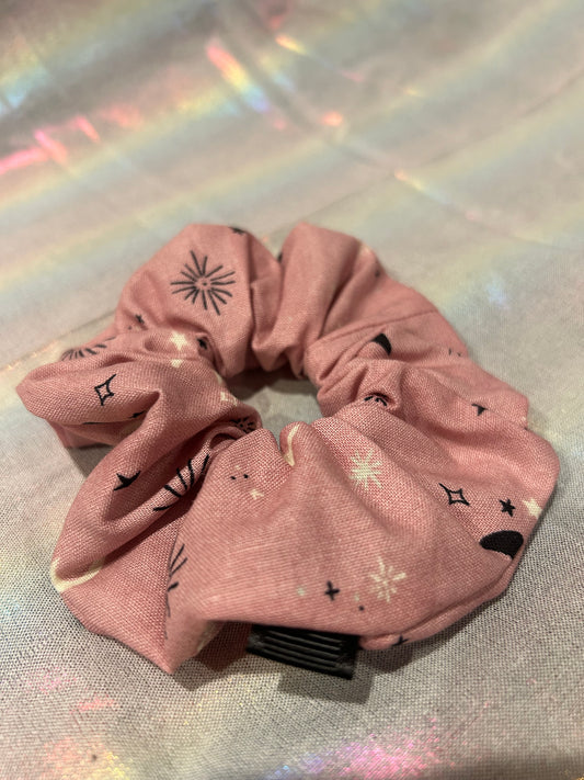 Pink moon scrunchie