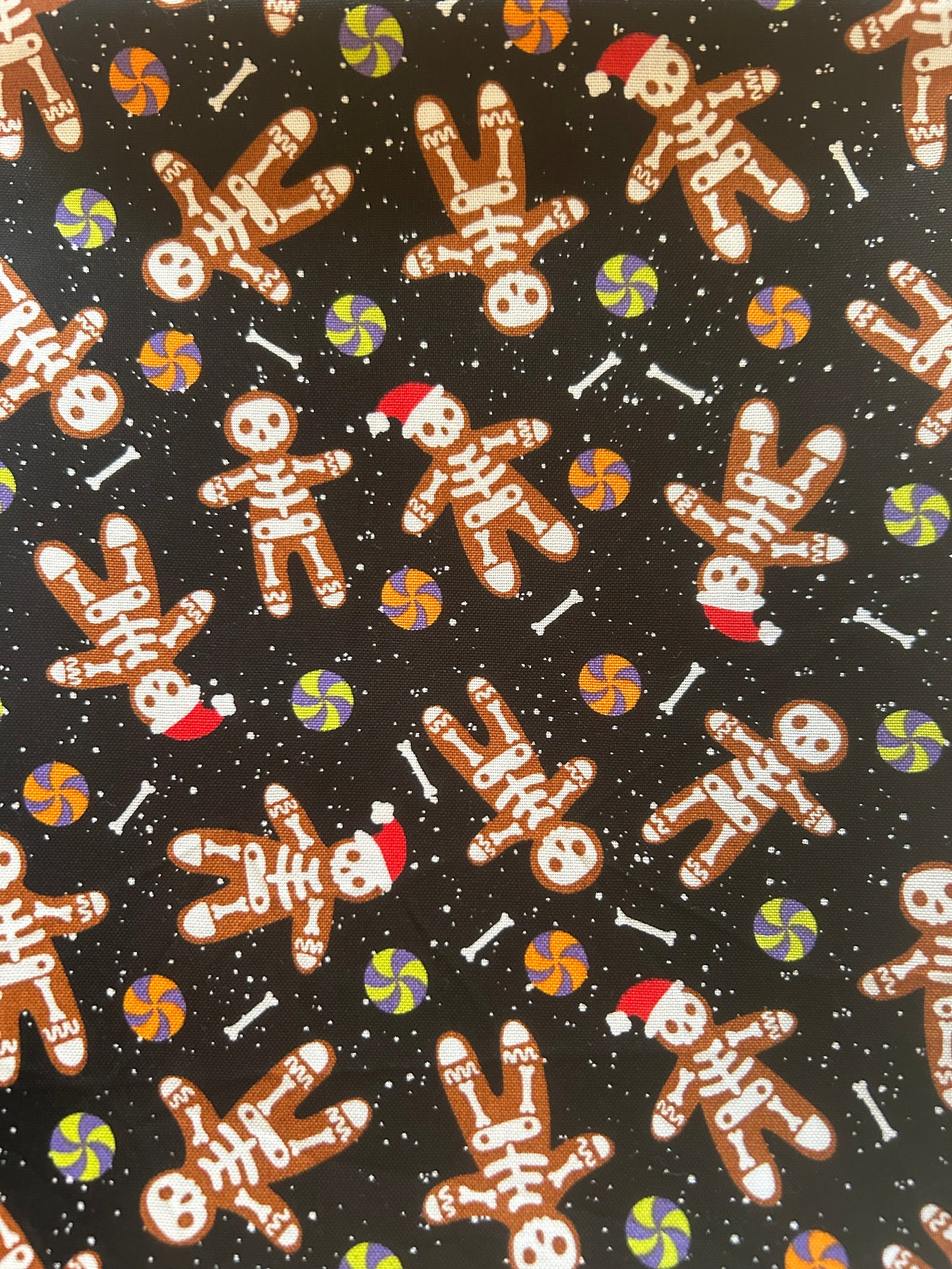 Skeleton gingerbread scrunchie