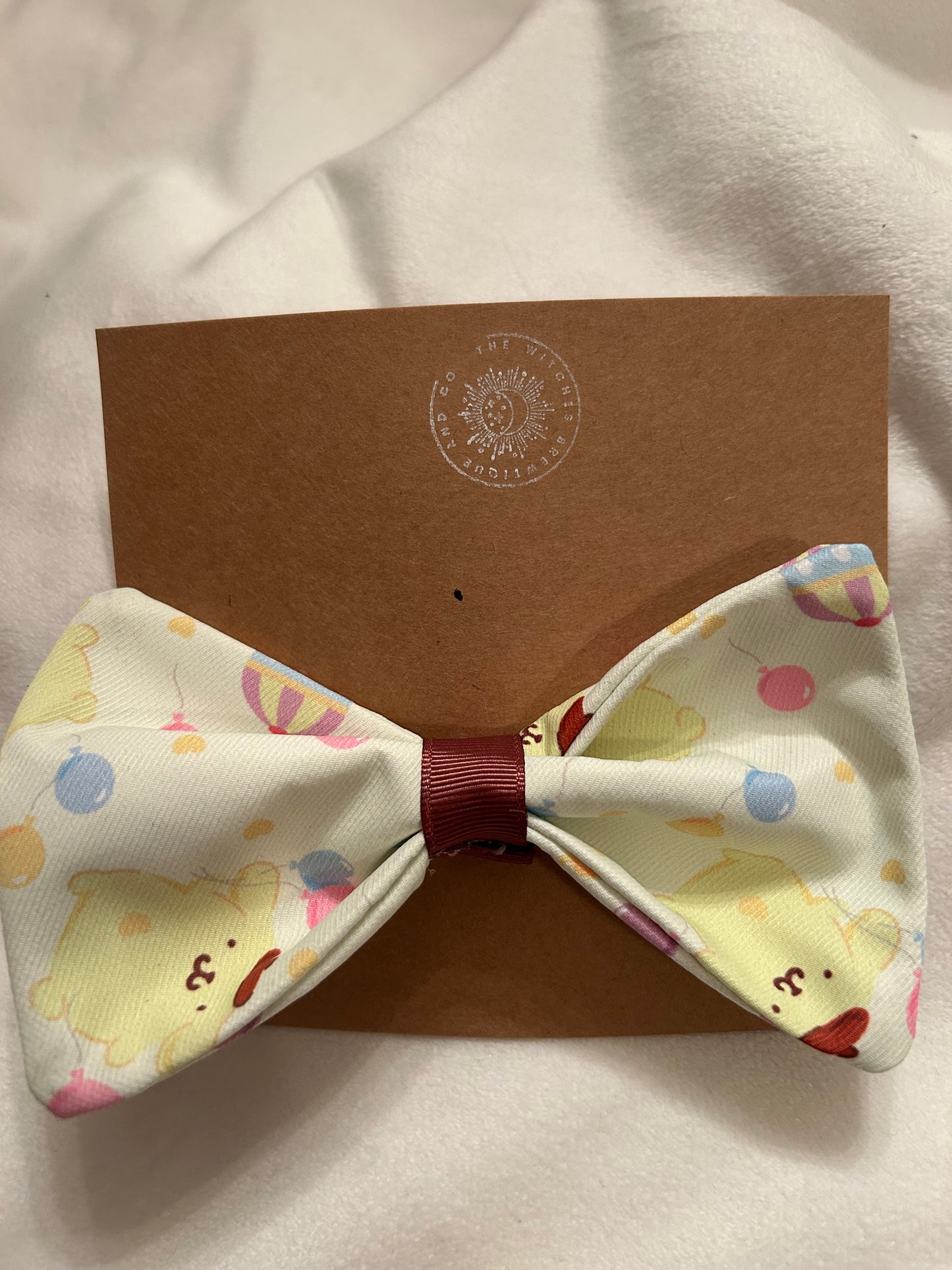 Yellow pompompurin hair bow