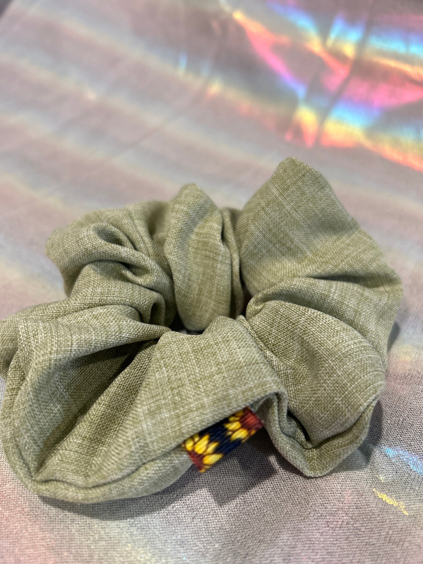 Faded green scrunchie