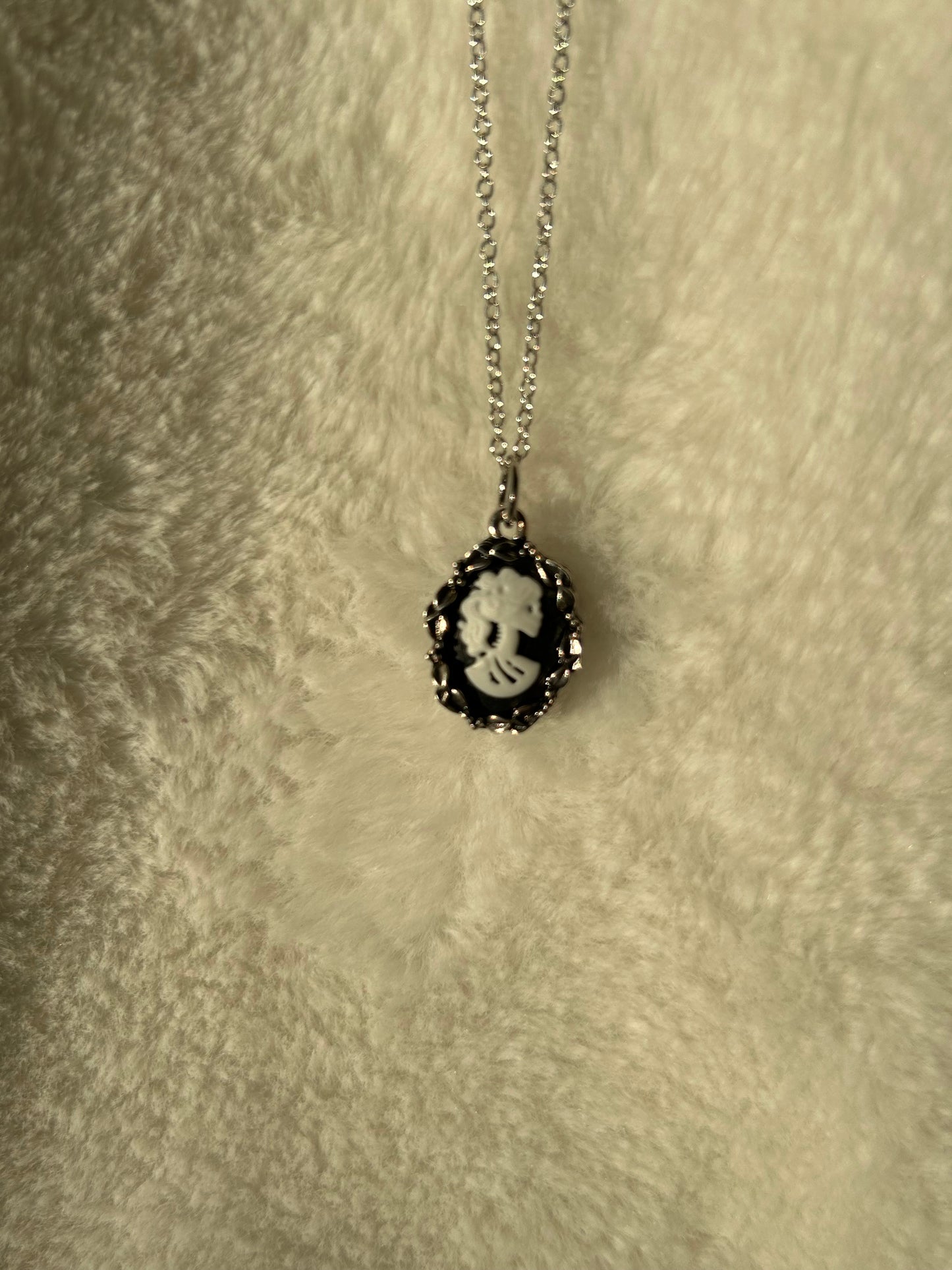 Skeleton silhouette necklace