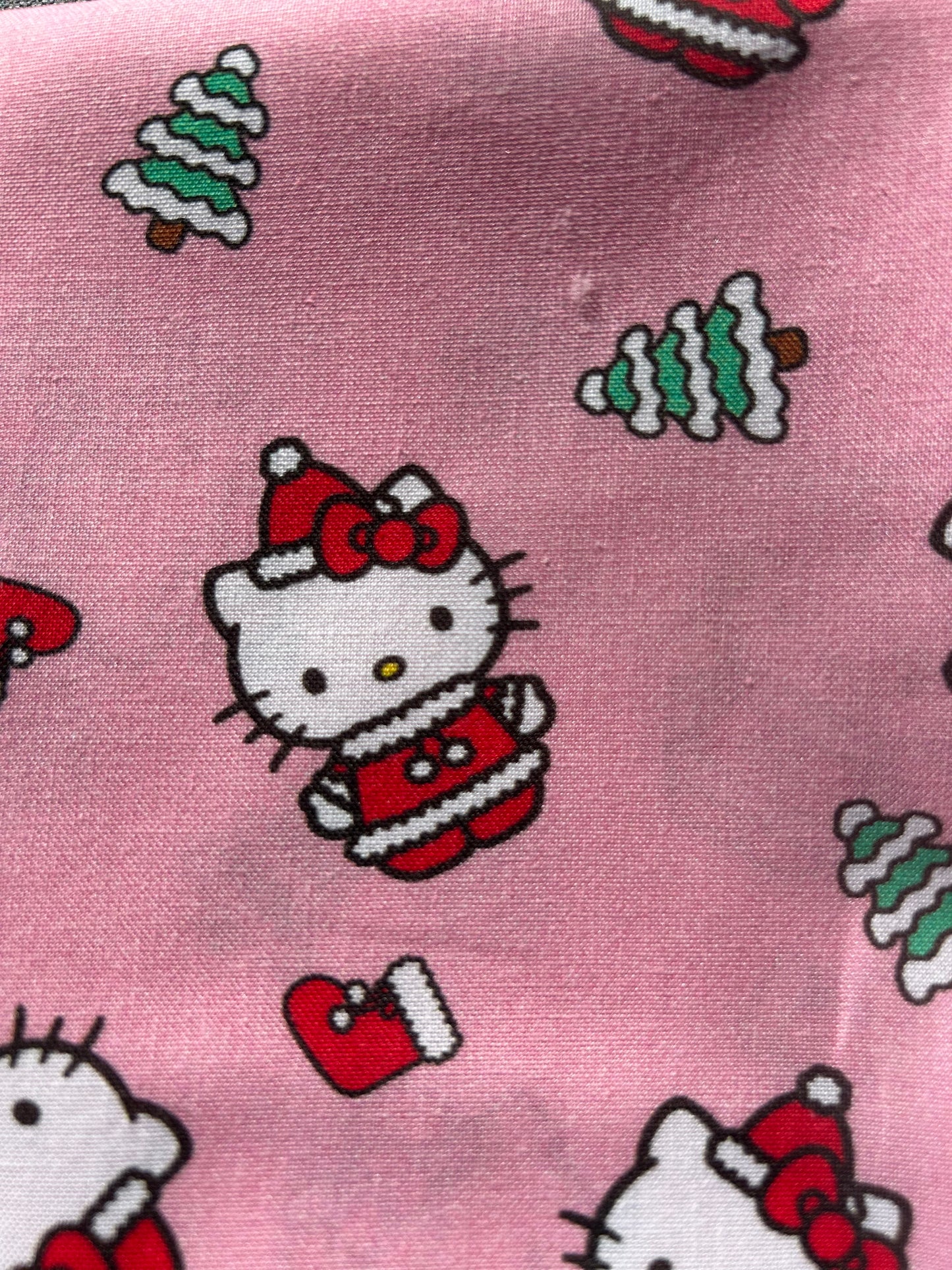 Pink Christmas Hello Kitty scrunchie