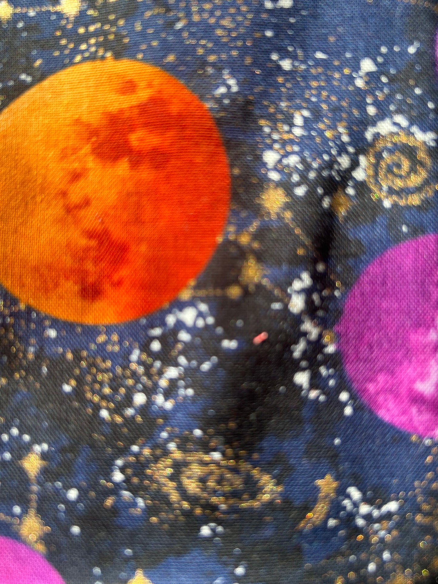 Planets and glitter star scrunchie