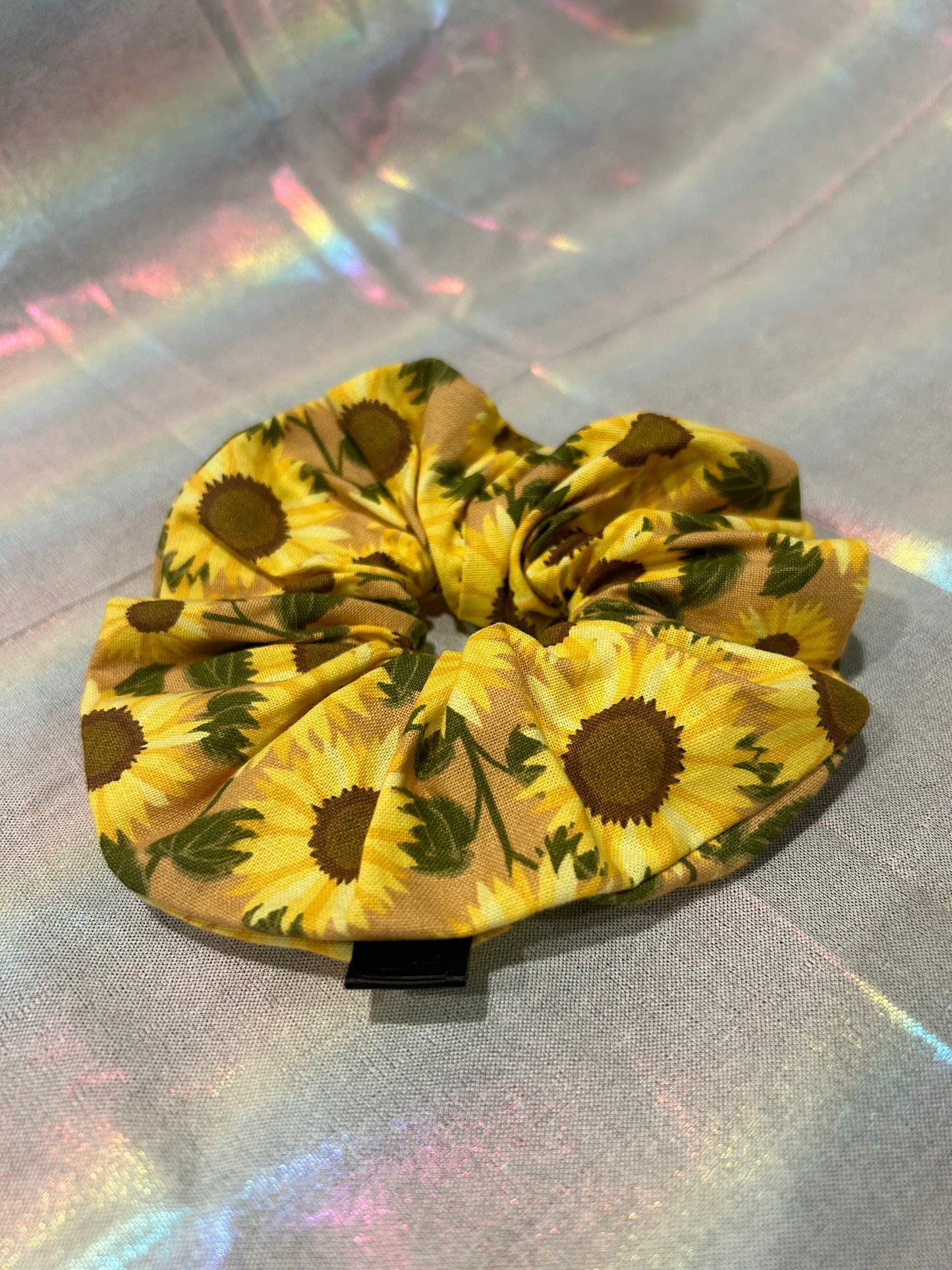 Large sunflower scrunchie