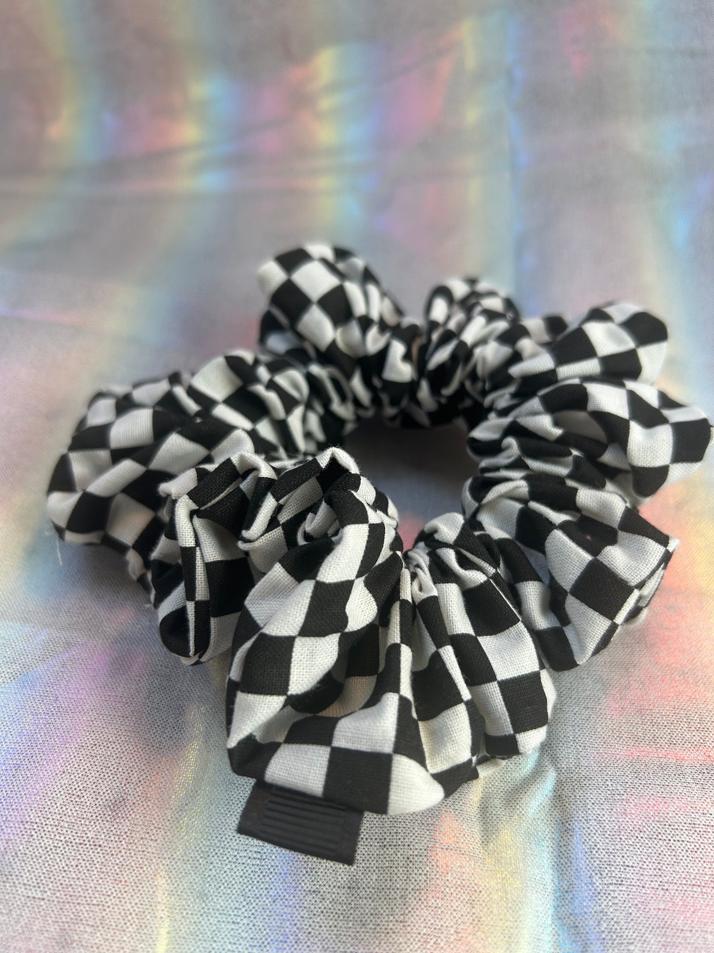 Checker scrunchie