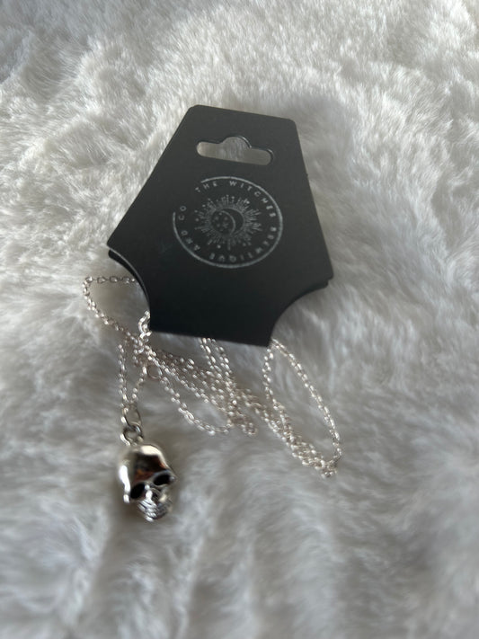 Silver skull necklace
