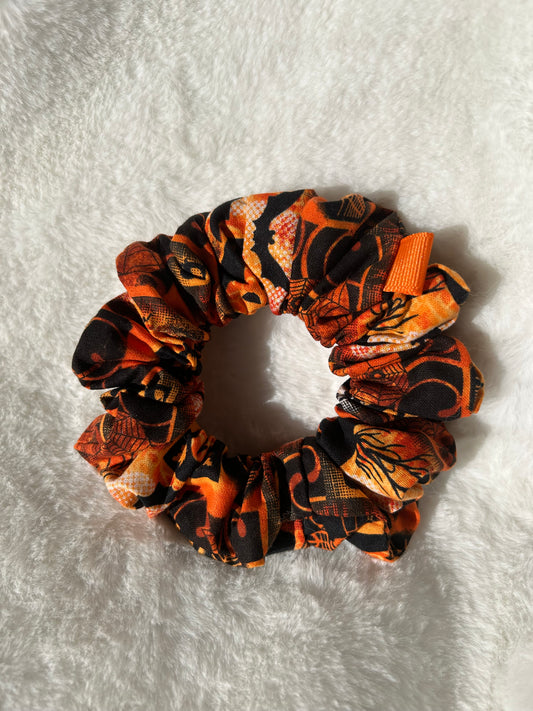 Orange Halloween scrunchie