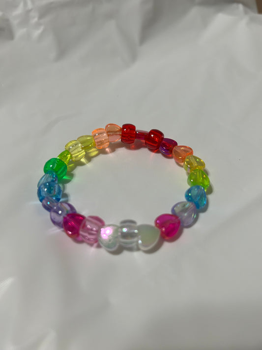 Rainbow heart bracelet
